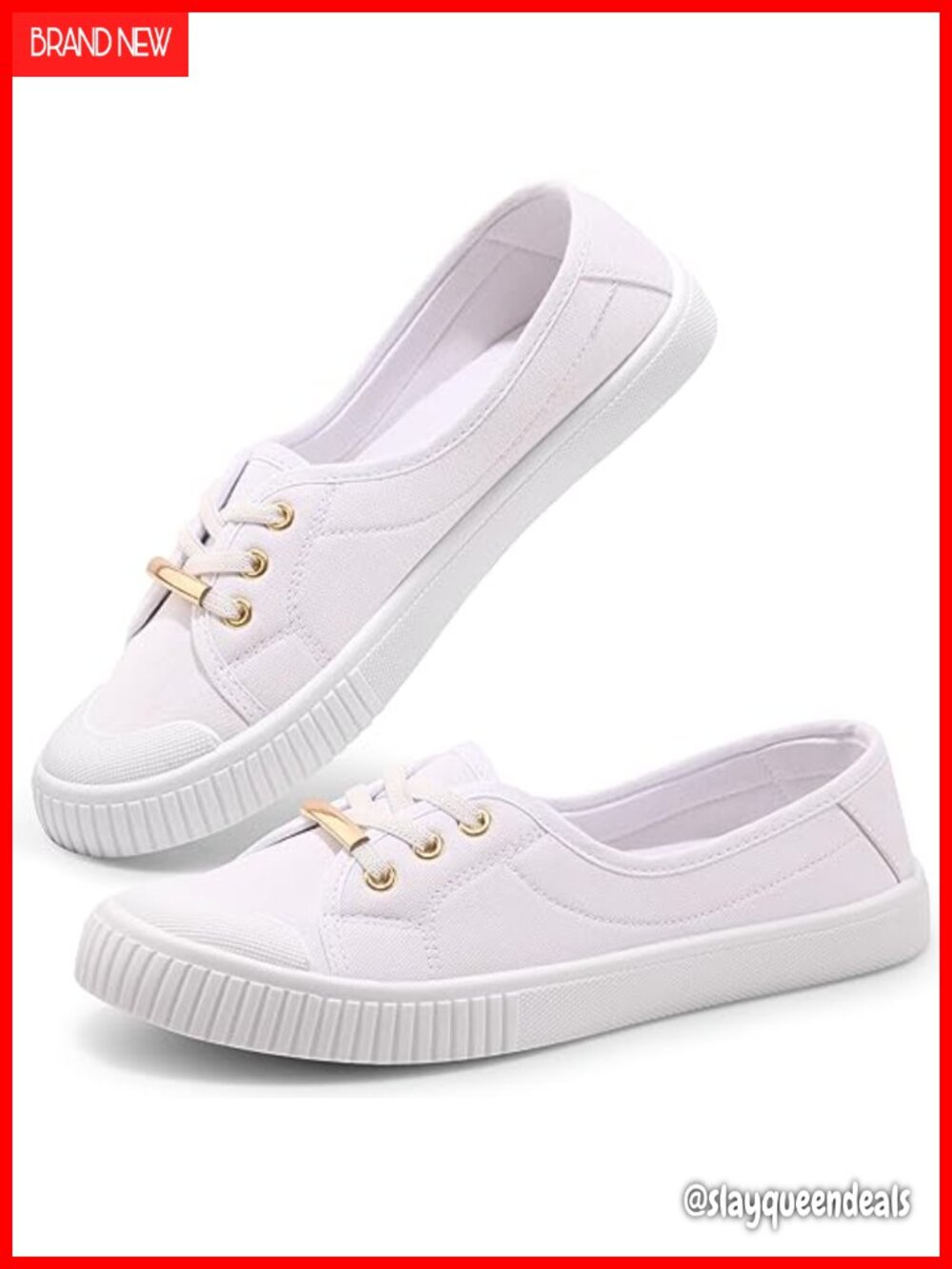 Canvas Low Top Slip On Sneakers Womens Fashion Walking Shoes No Tie